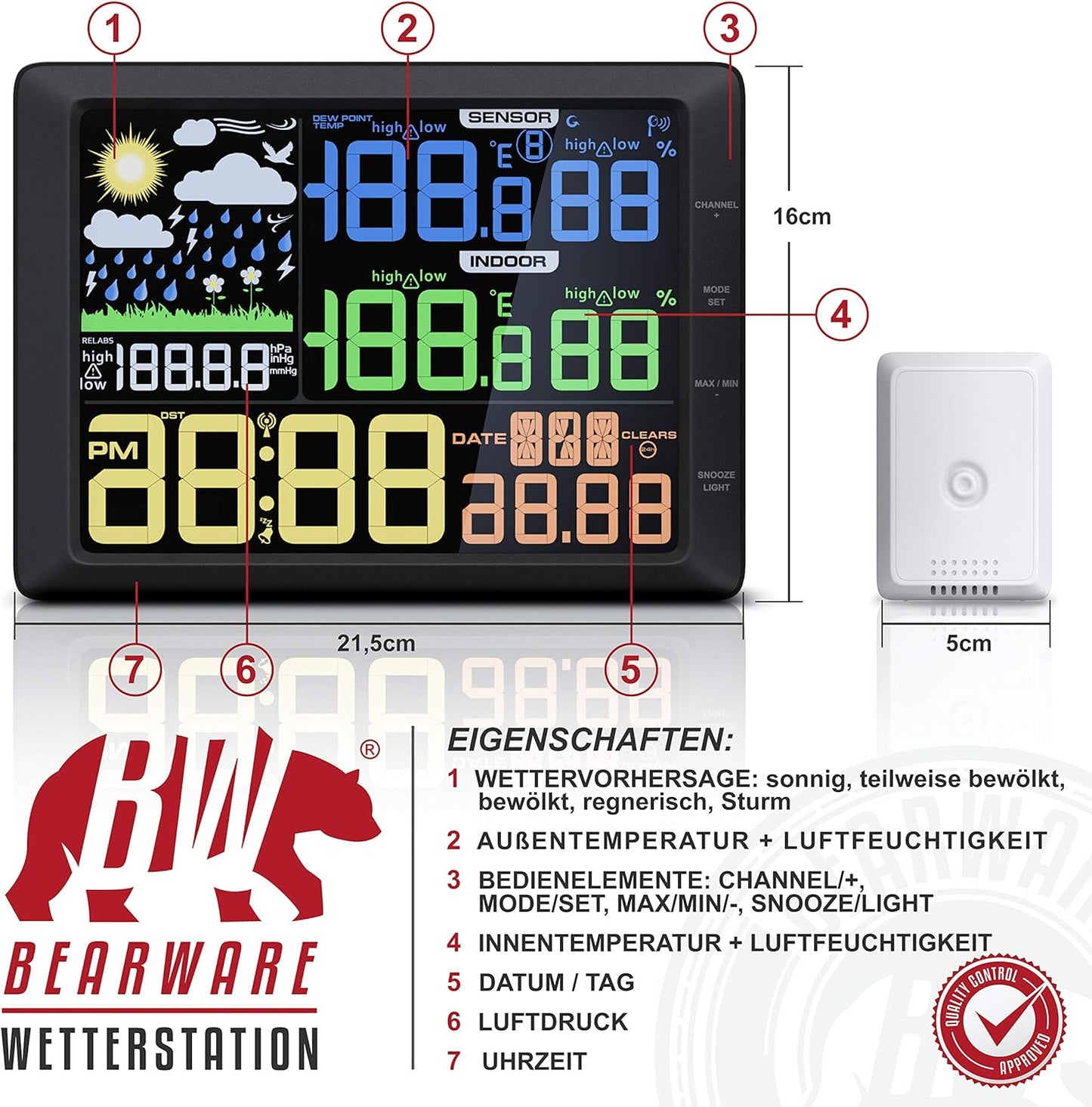 Wetterstation mit Farbdisplay
