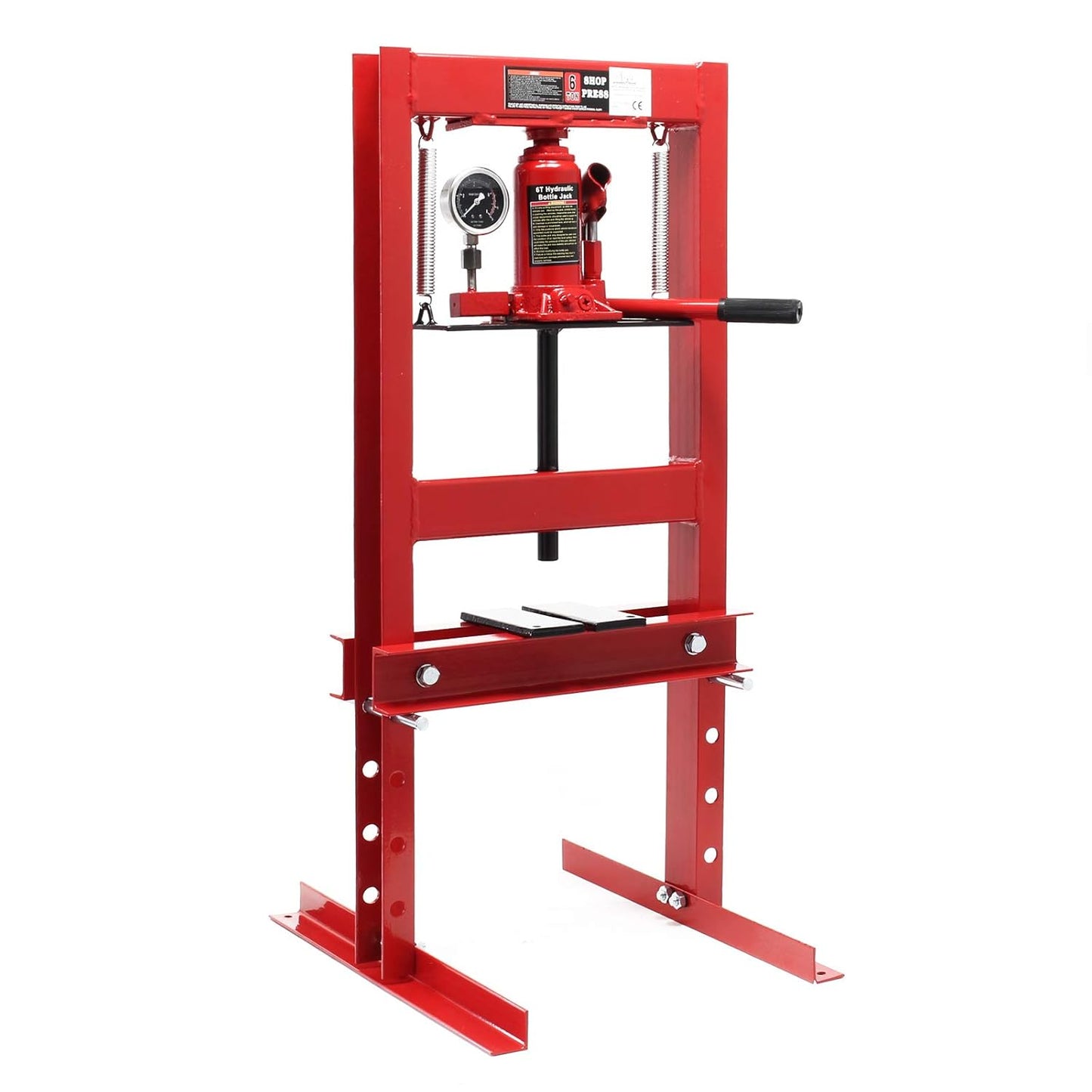 Wiltec Werkstattpresse, 6 t Manometer Rot