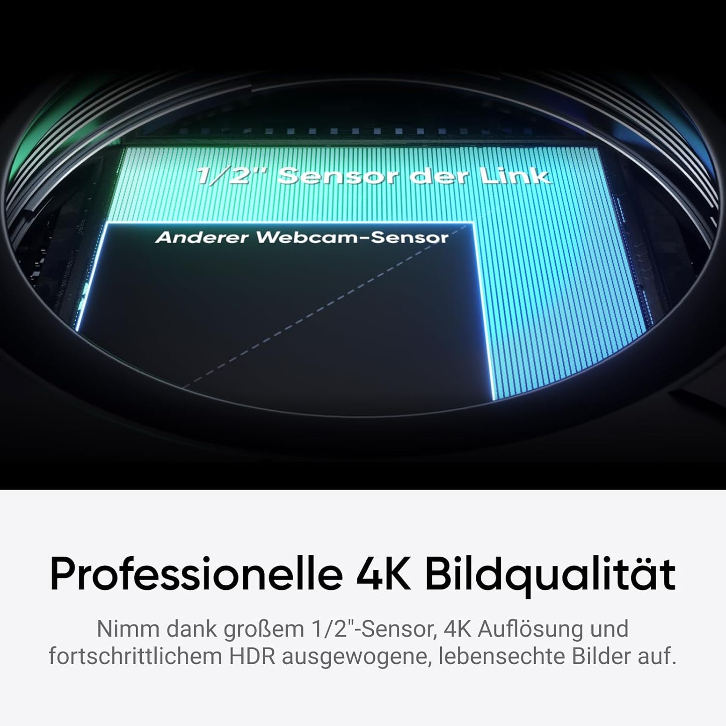 2C Webcam mit Auto-Framing und HDR, Polarweiss Standard-Bundle