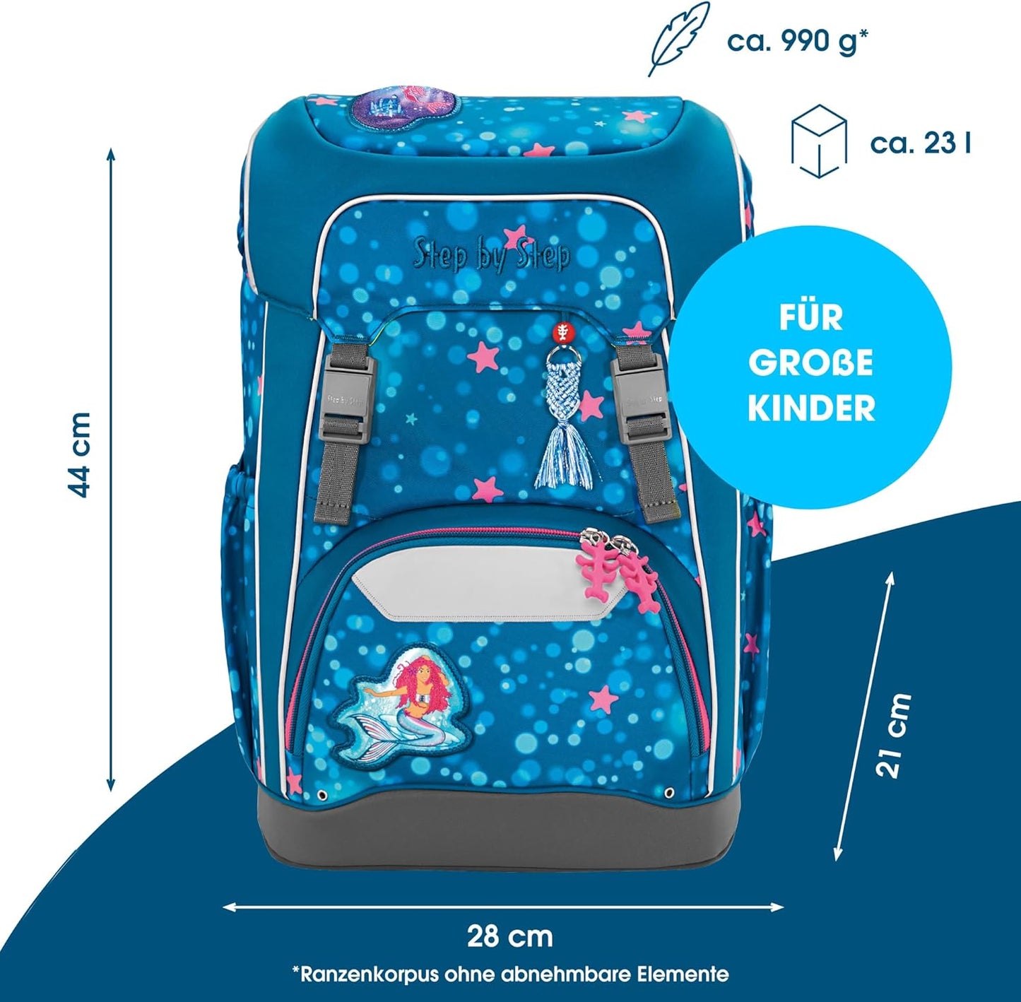 5-teiliges Giant Schulranzen-Set, Mermaid Lola