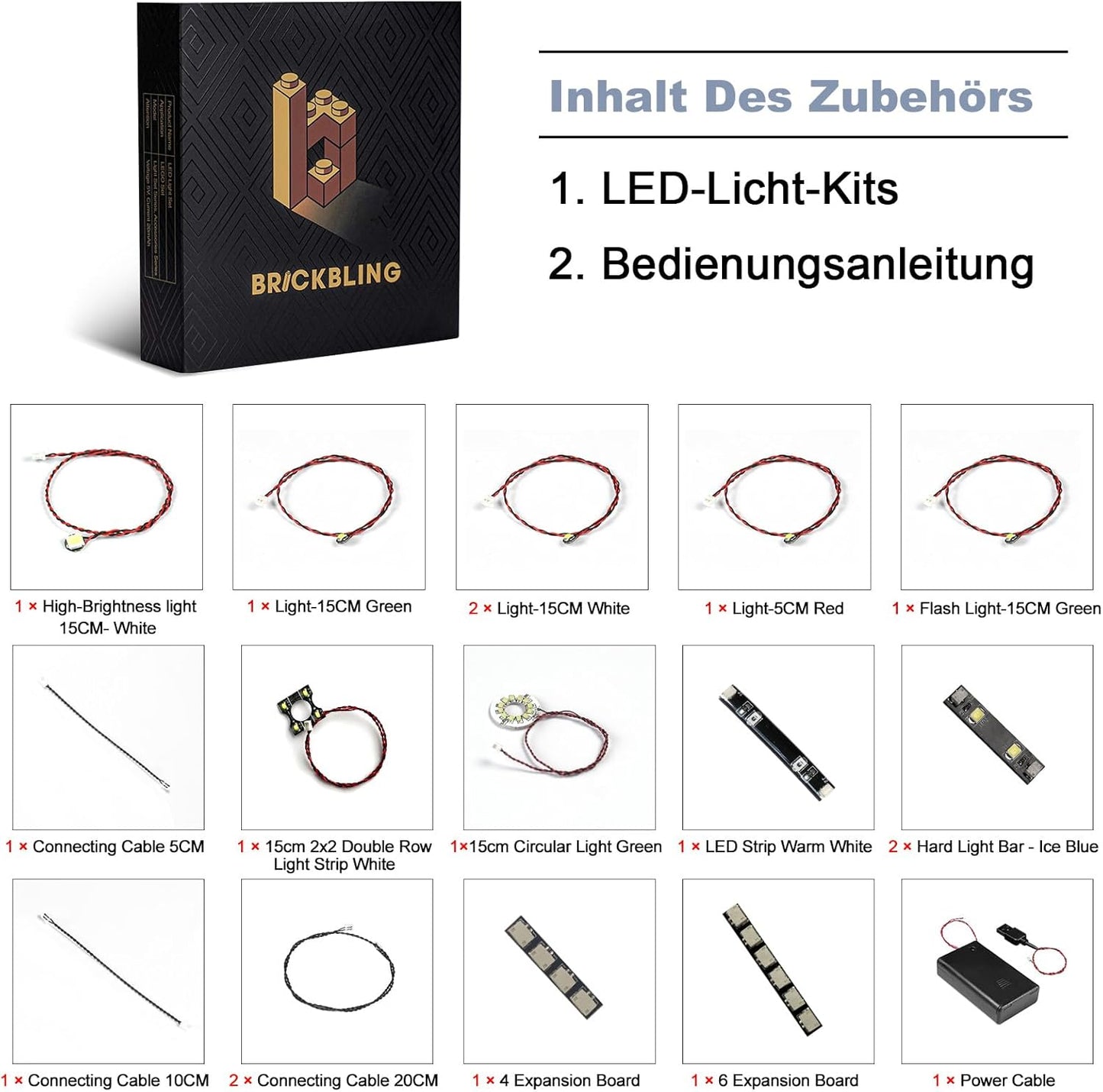 LED Licht-Set für WALL-E und EVE Modelle, 43279 WALL-E and EVE