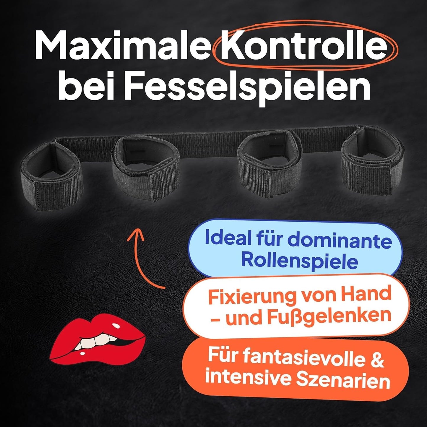 BDSM Spreizstange mit gepolsterten Fesseln