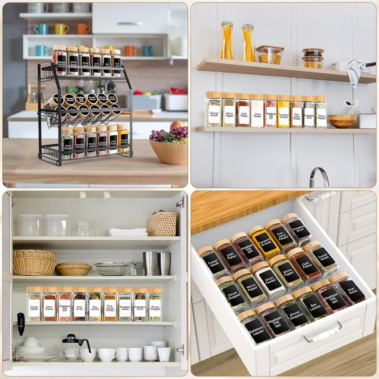 24-teiliges Gewürzgläser Set