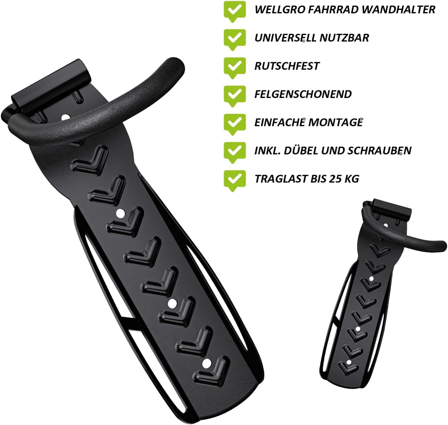 Velo Wandhalterung Set, Schwarz