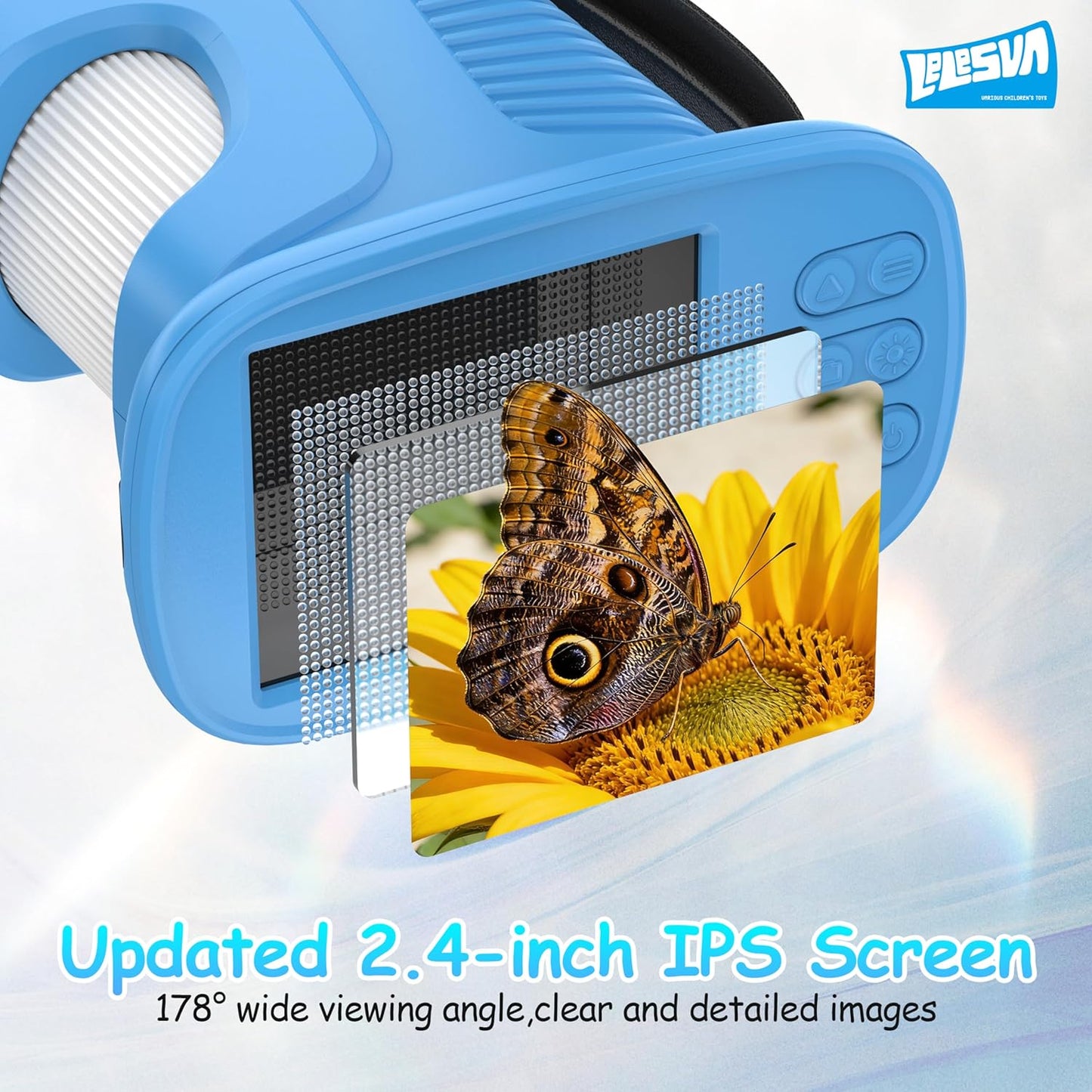 4K-Mikroskop mit Display für Kinder, BLAU