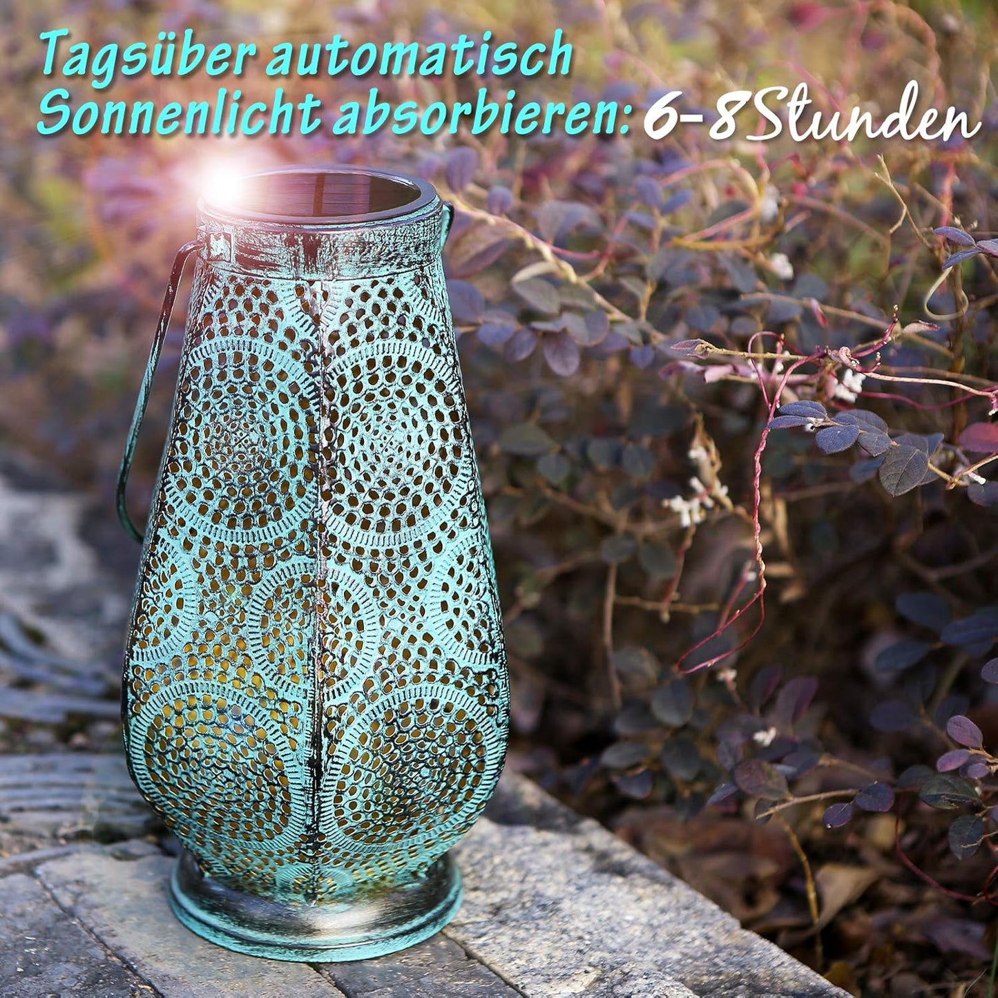 Solarlaterne, Türkis Gross x 1
