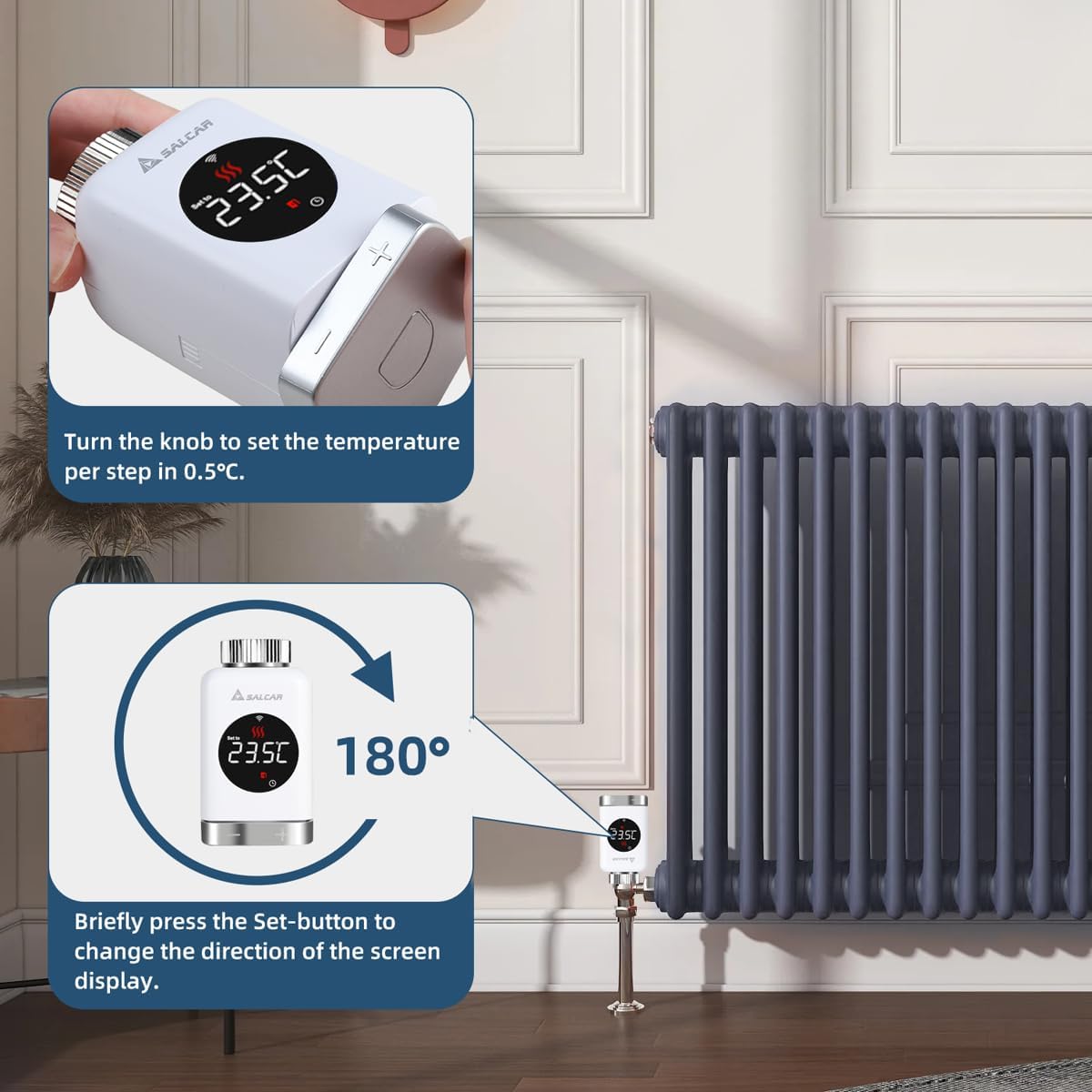 Smart Home Heizkörperthermostat Set, 3 X Heizkörper Thermostat WIFI