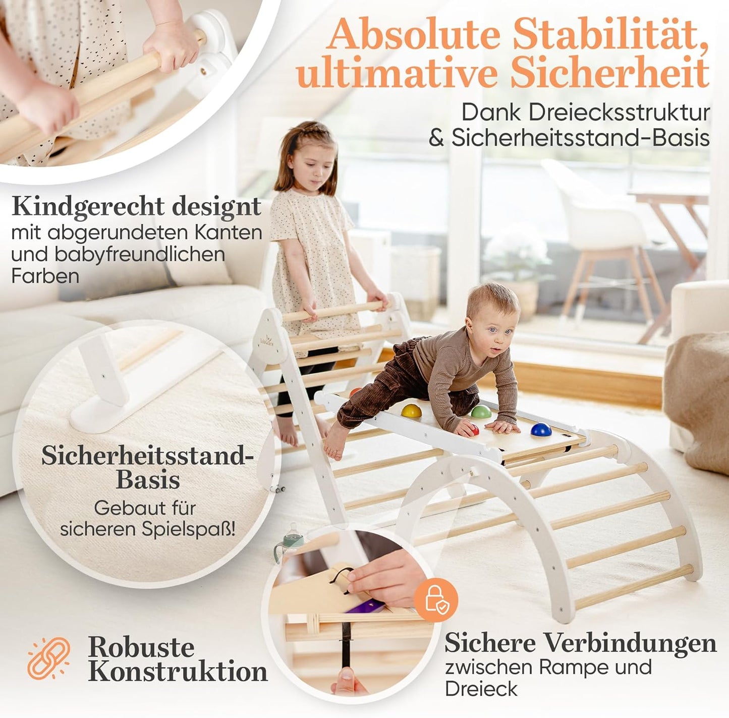 Kletterdreieck & Klettergerüst, 3T-Weiß