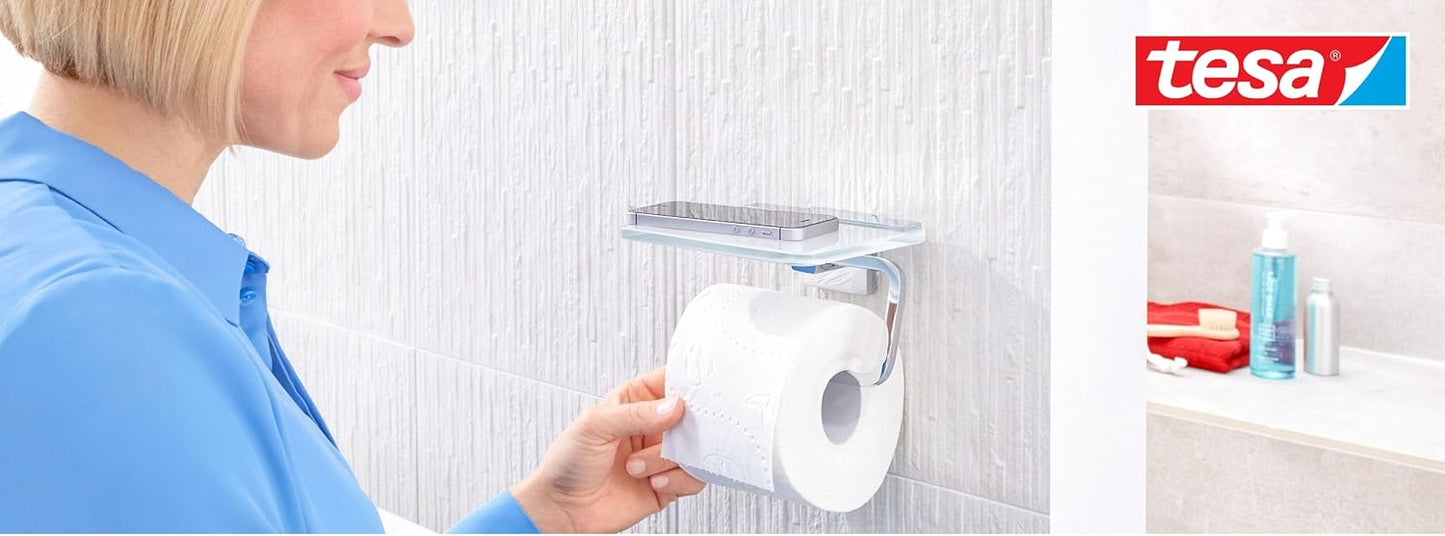 DELUXXE Toilettenrollenhalter, Toilettenpapierhalter (mit Deckel)