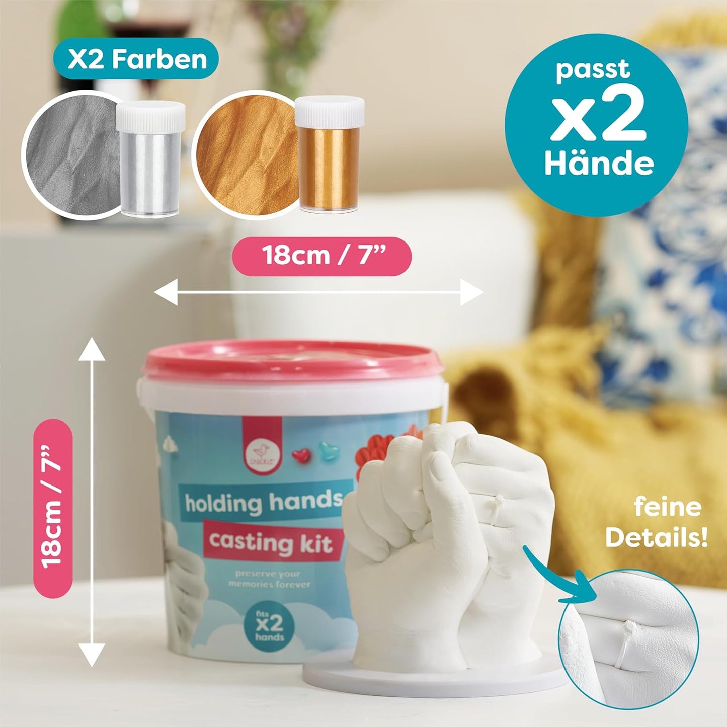 3D Handabdruck-Set für Paare, Paare
