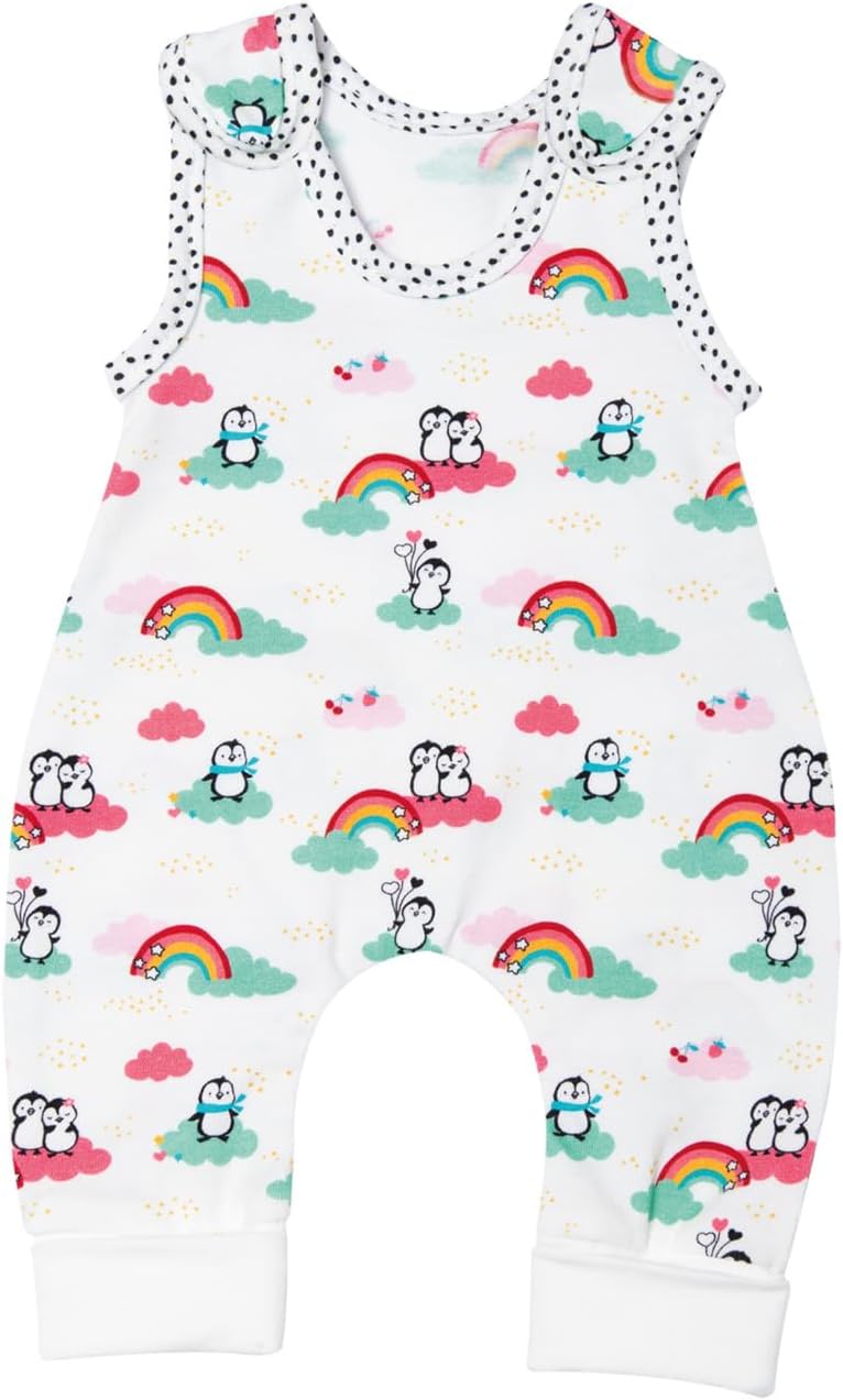 Puppen Strampler Pinguin mit T-Shirt