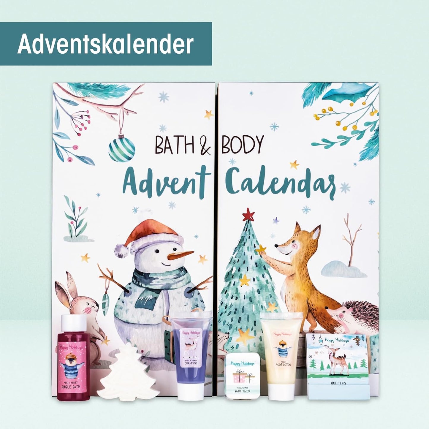 Schneemann & Fuchs Beauty-Adventskalender für Kinder, Schneemann & Fuchs