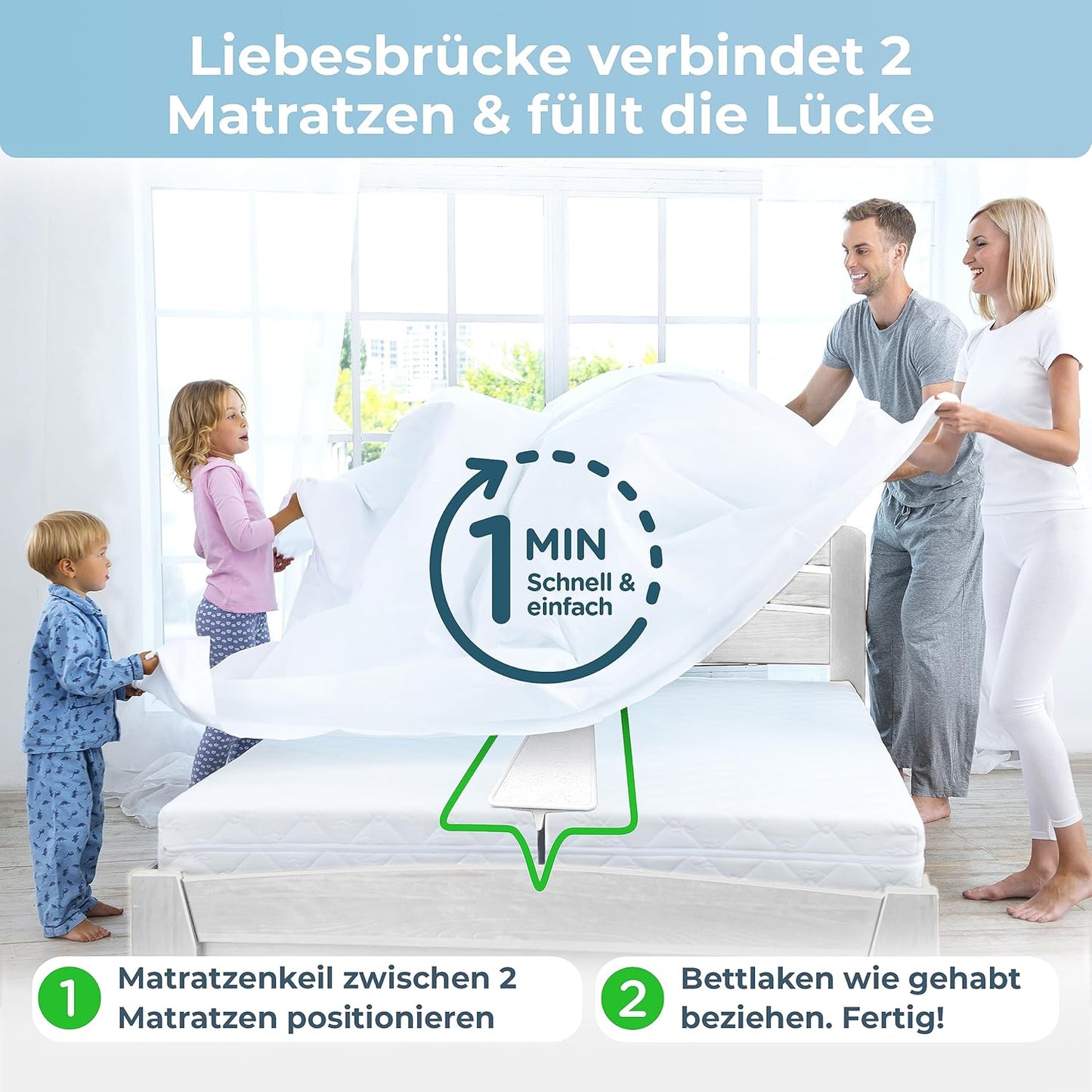 Liebesbrücke für Matratzen