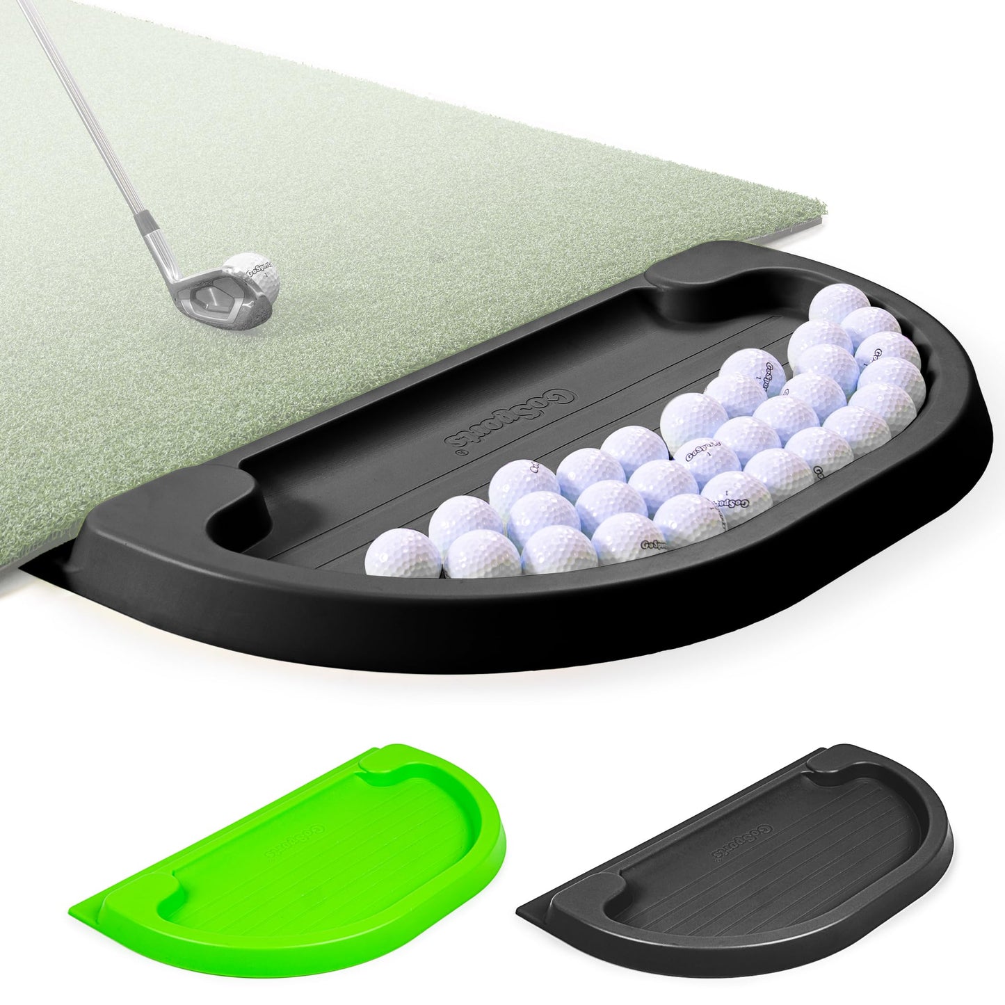 All-Weather Golfball-Tablett, Schwarz