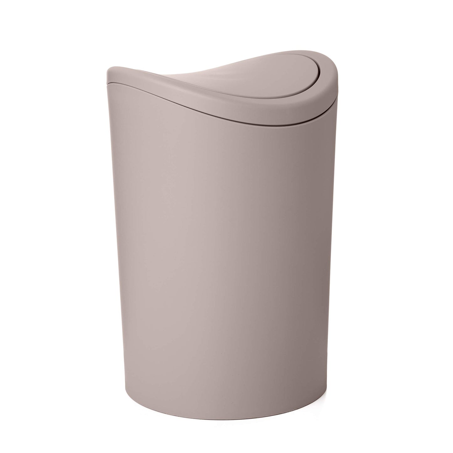 Mülleimer mit Schwingdeckel, Taupe 6L
