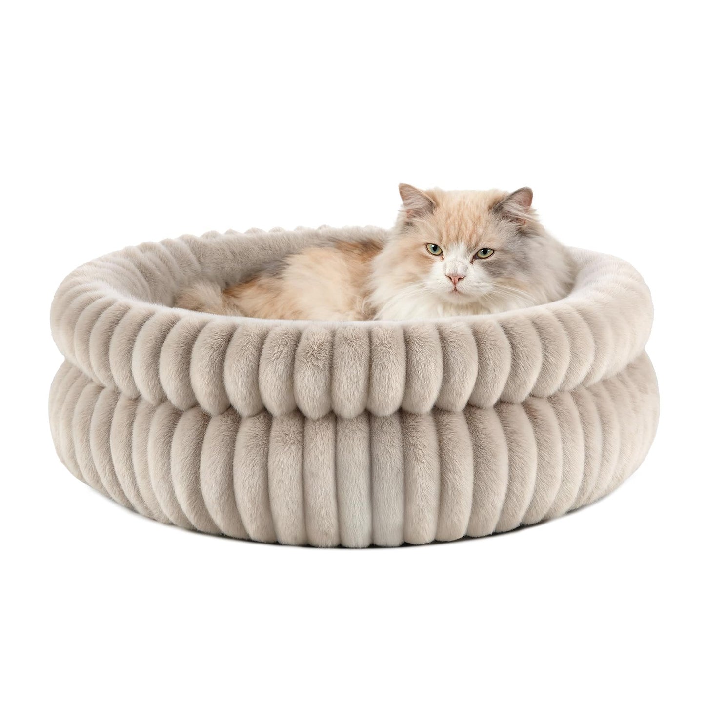 Waschbares Katzenbett, 51x51x20CM Braun