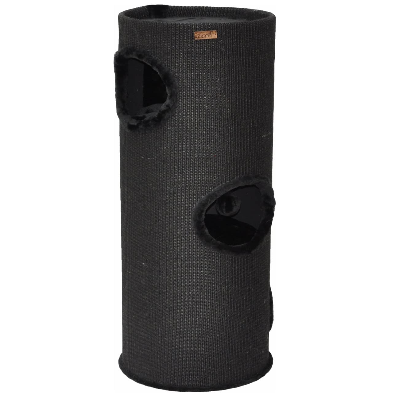 Kratztonne Oskar mit 3 Höhlen und Spielball, 100 x 37 cm schwarz