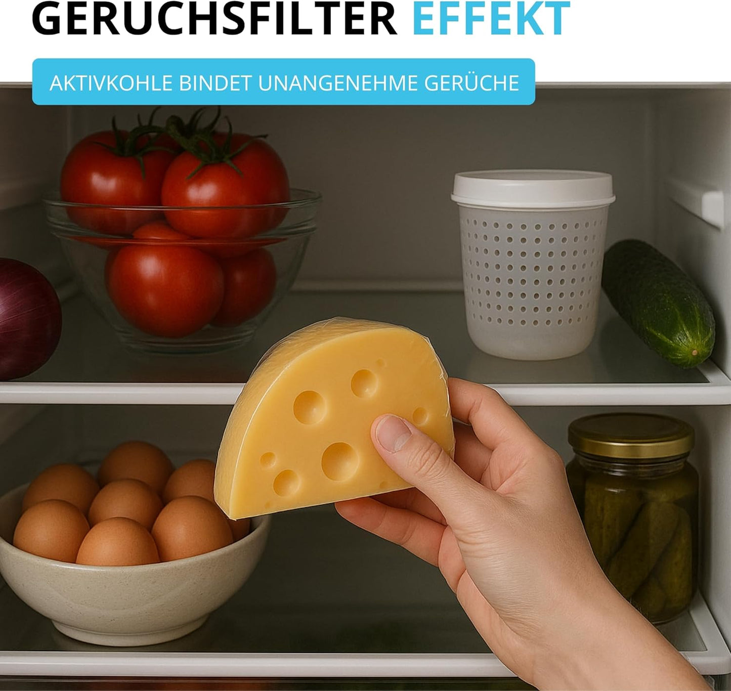 Aktivkohle Luftfilter-Set für Miele Kühlschrank