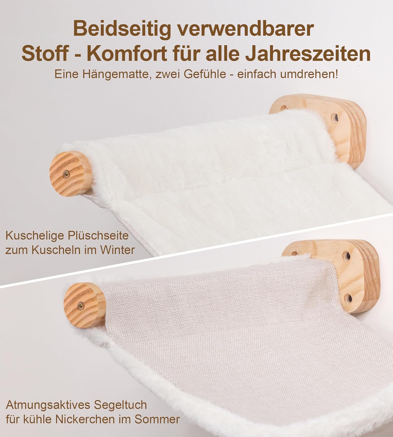Kletterwand-Set für Katzen mit Hängematte und Stufen, 1PC Hängematte+2PC Vier Stufen
