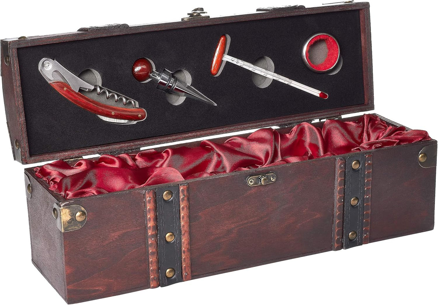 5-in-1 Sommelier Dekantier-Set mit Weinkiste
