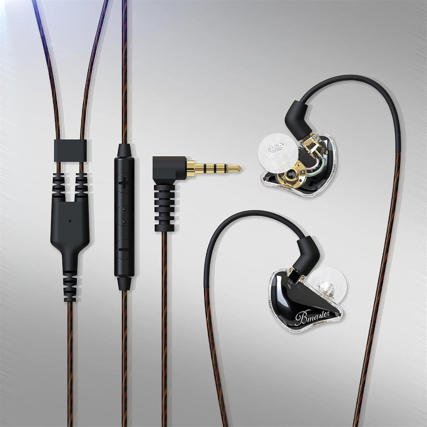 In-Ear-Kopfhörer mit abnehmbaren Kabeln, Black