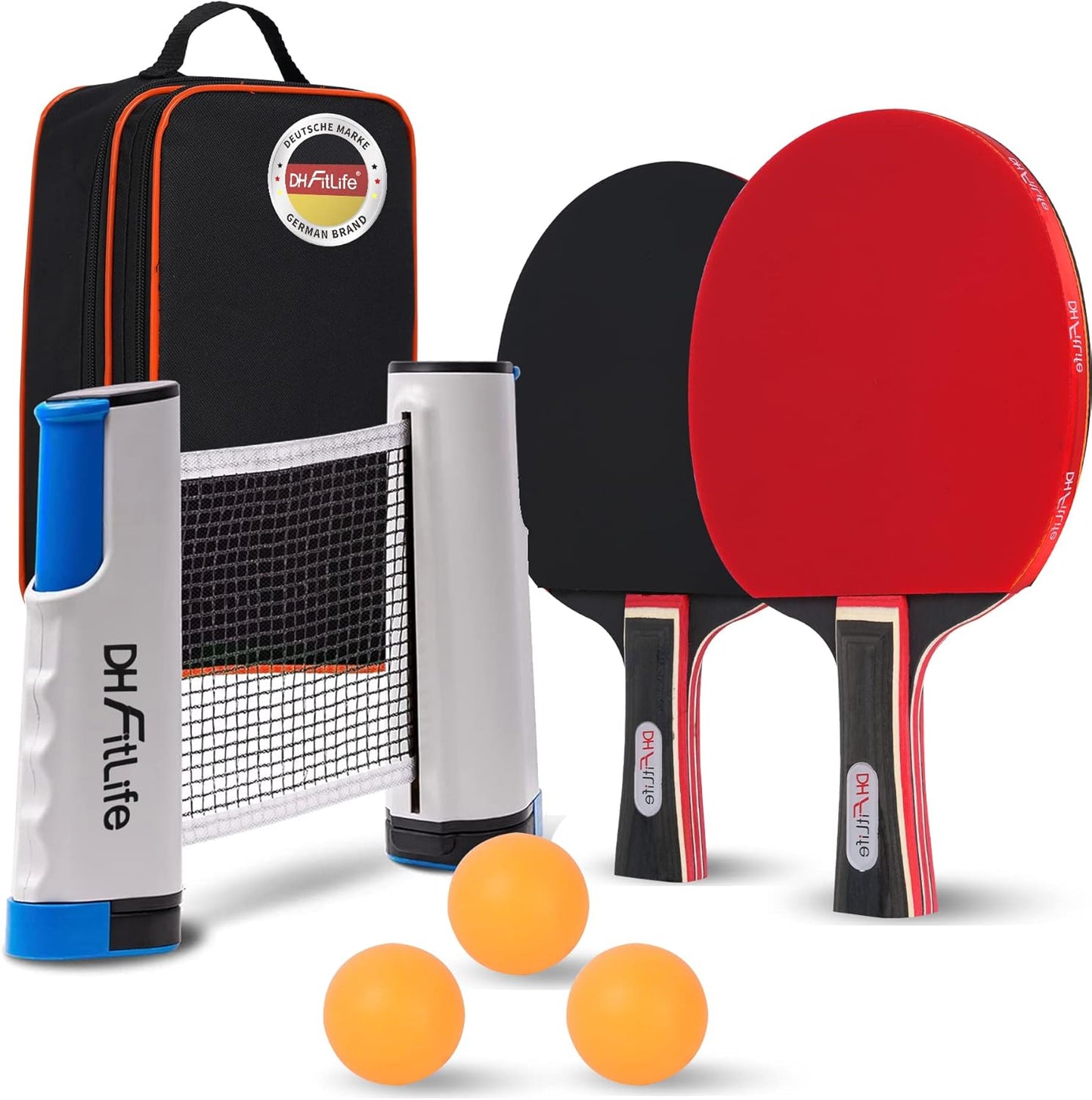 7-teiliges Tischtennisschläger Set