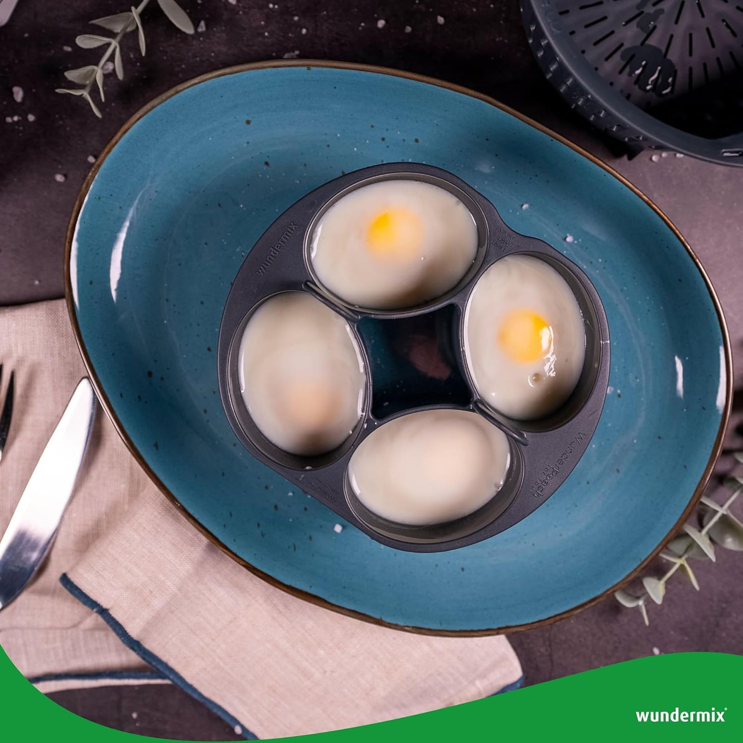 Pochiereinsatz für Thermomix, 4 Eier Kompatibel mit Tm & Mc