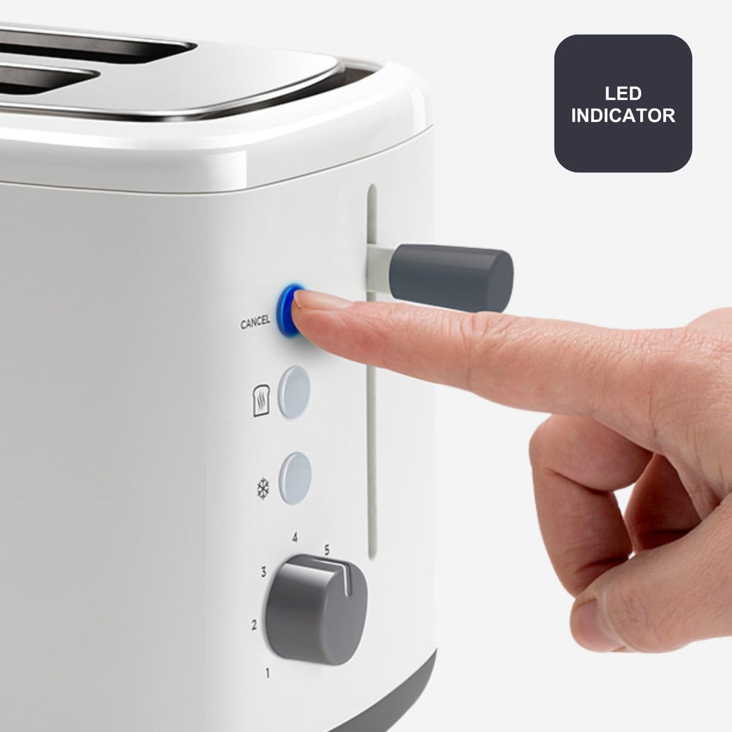 BXTOA820E - Toaster mit 2 breiten Toastschlitzen, 2 Schlitze | Zangen