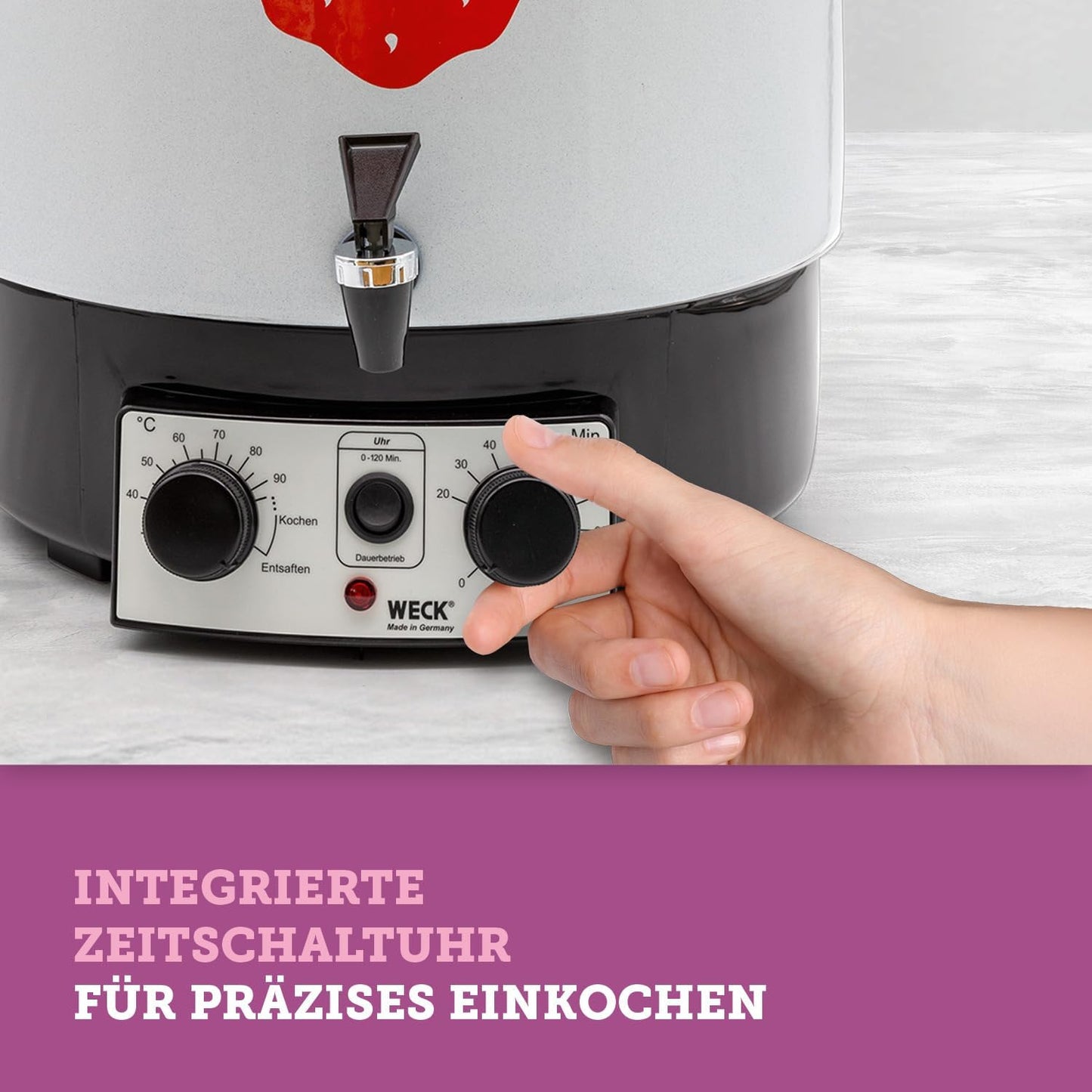 Einkochautomat WAT15-A mit Thermostat & Zeitschaltuhr