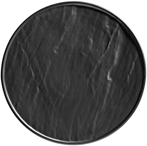 Hartkeramikplatte im Schieferdesign, 26 cm Schwarz
