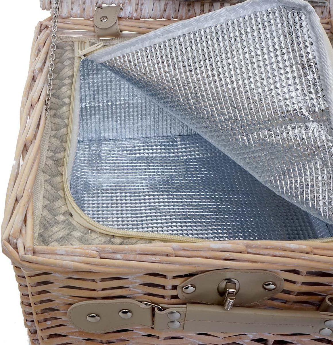 Picknickkorb-Set für 4 Personen mit Kühlfach