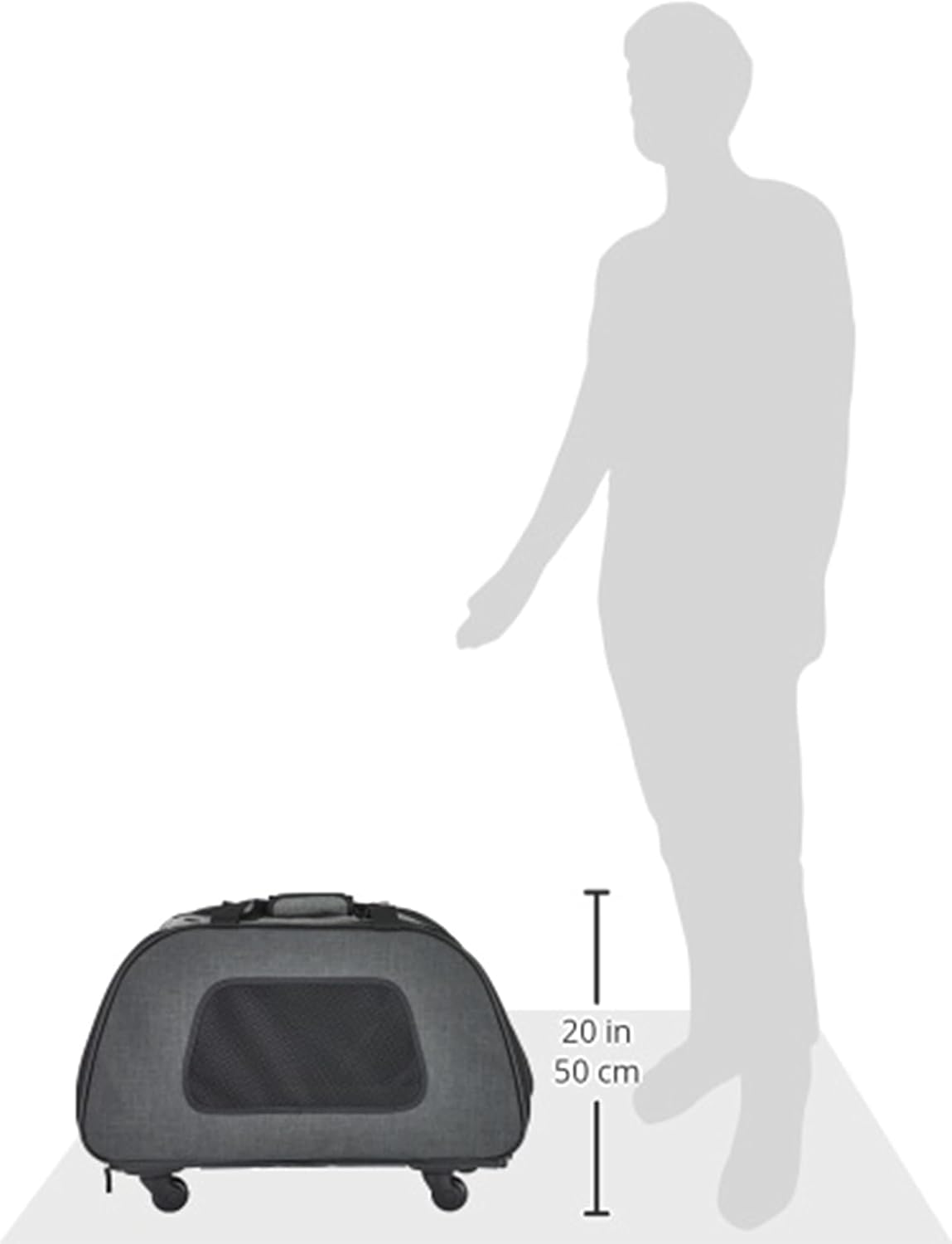 Trolley mit versenkbarem Teleskopgriff, L 67 x B 34 x H 43 cm