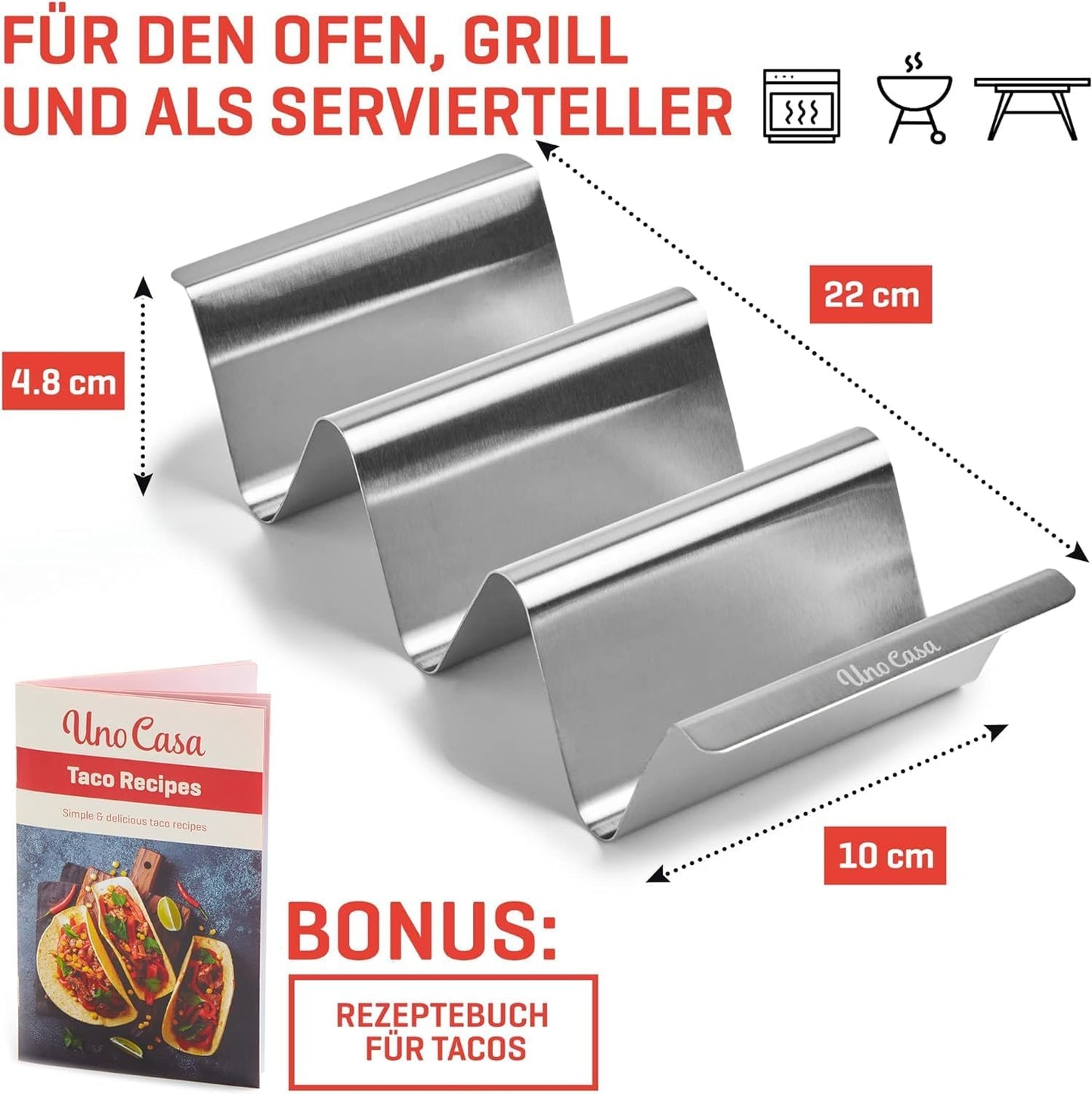 12er-Set Taco-Halter, 12 Pieces