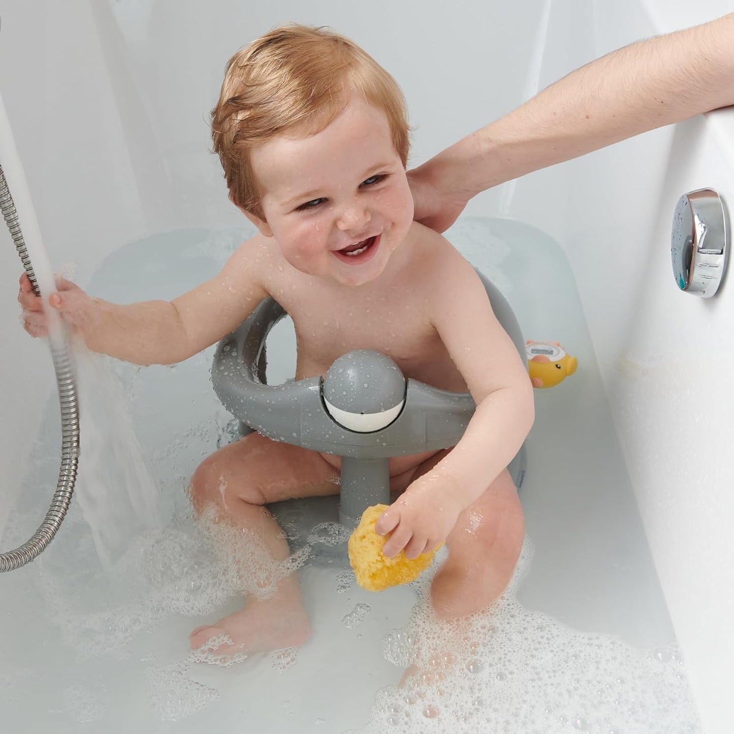 Drehbarer Badewannensitz für Babys, Grey