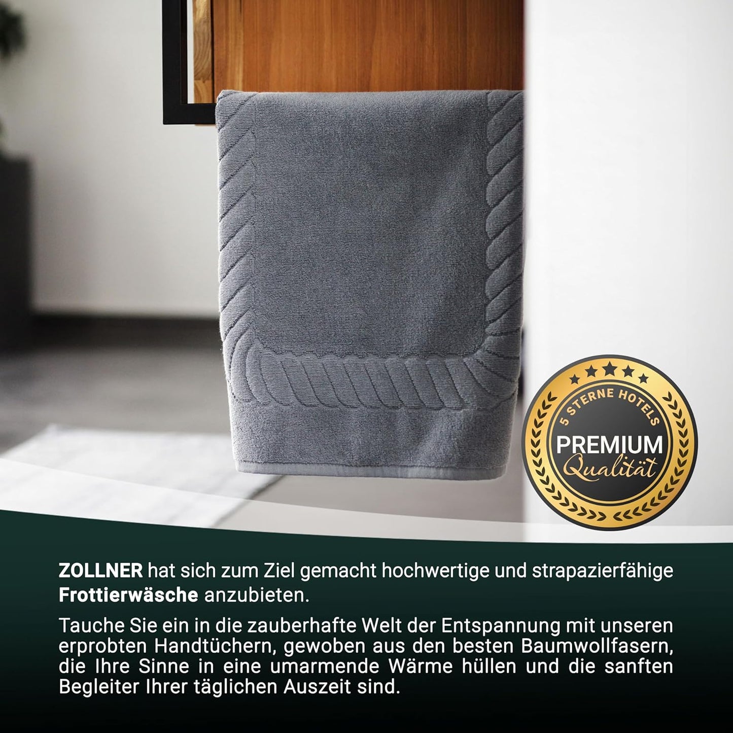 Badematten-Set (2 Stück, 50x70 cm), Grau 2x Badematten