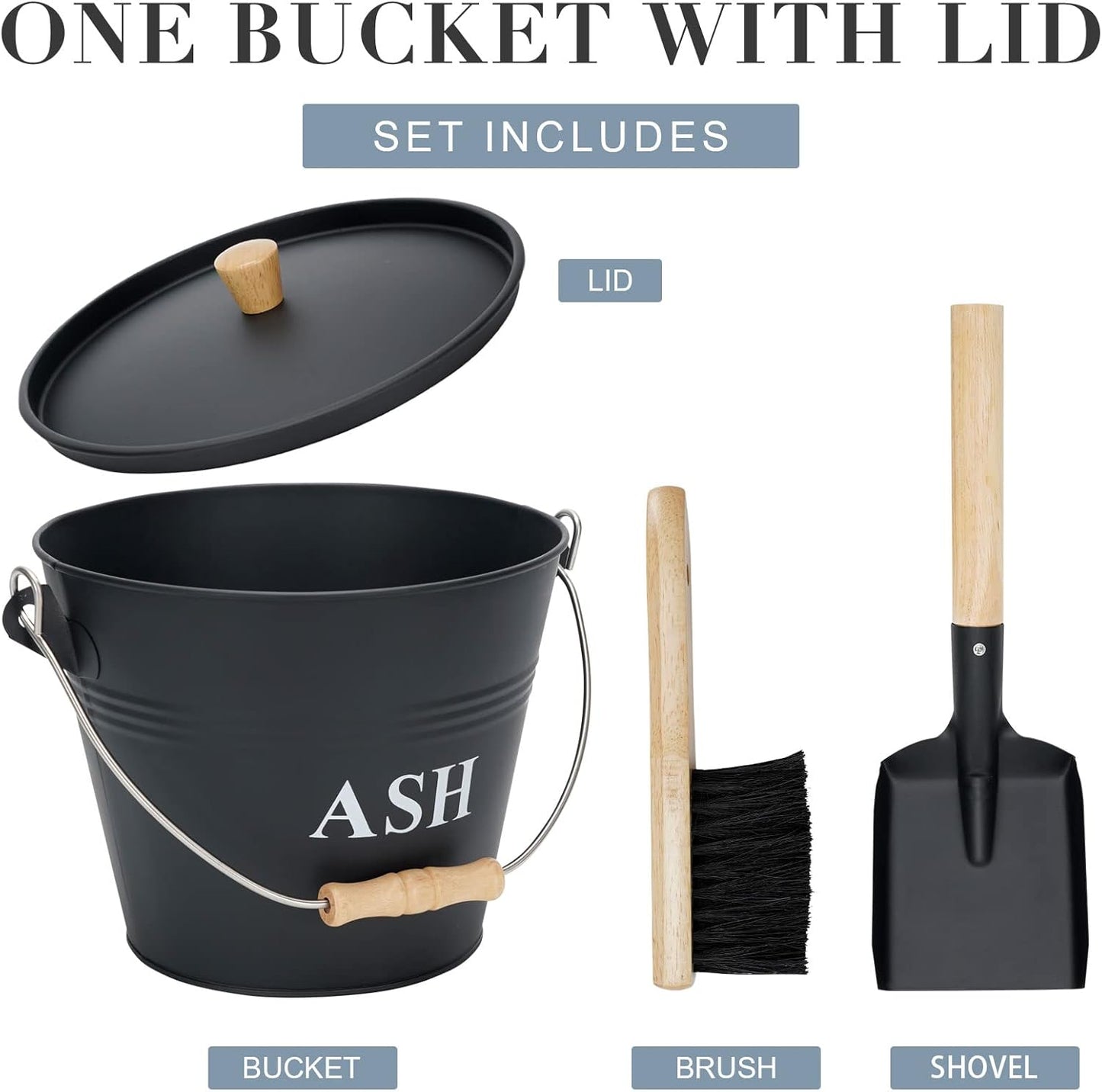 Ascheeimer mit Deckel