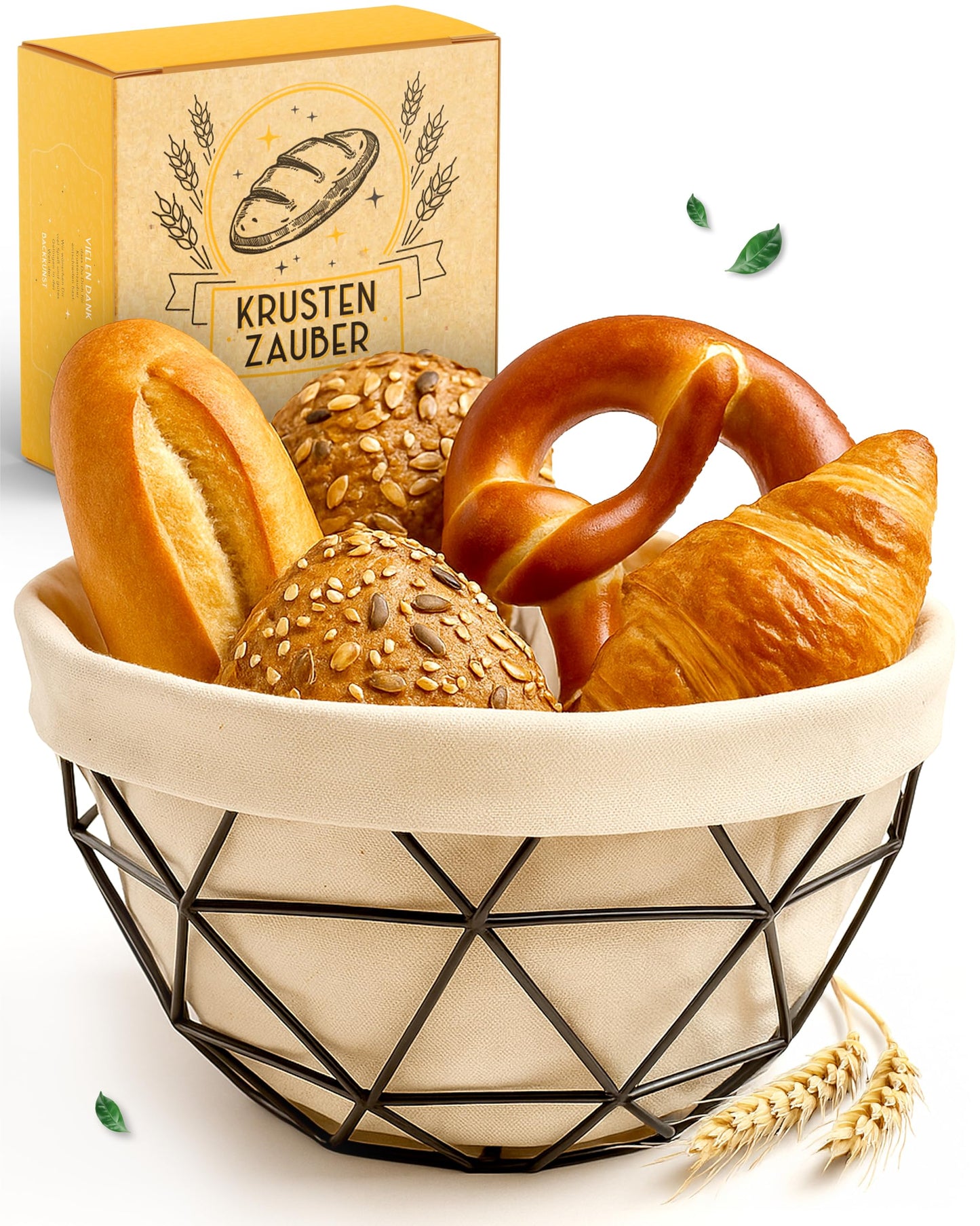 Brotkorb mit Metallgestell, Brotkorb mit Metallgestell