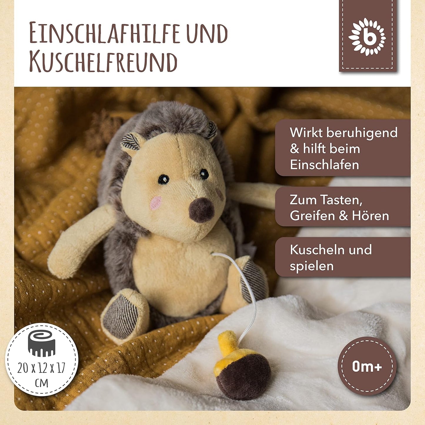 Spieluhr Igel Piksi, Braun