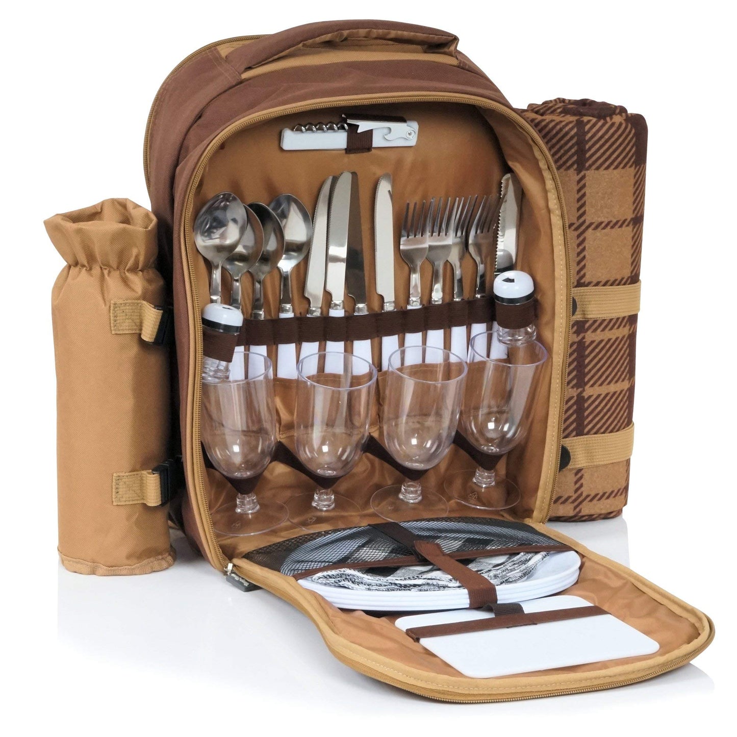 Picknickrucksack, Braun