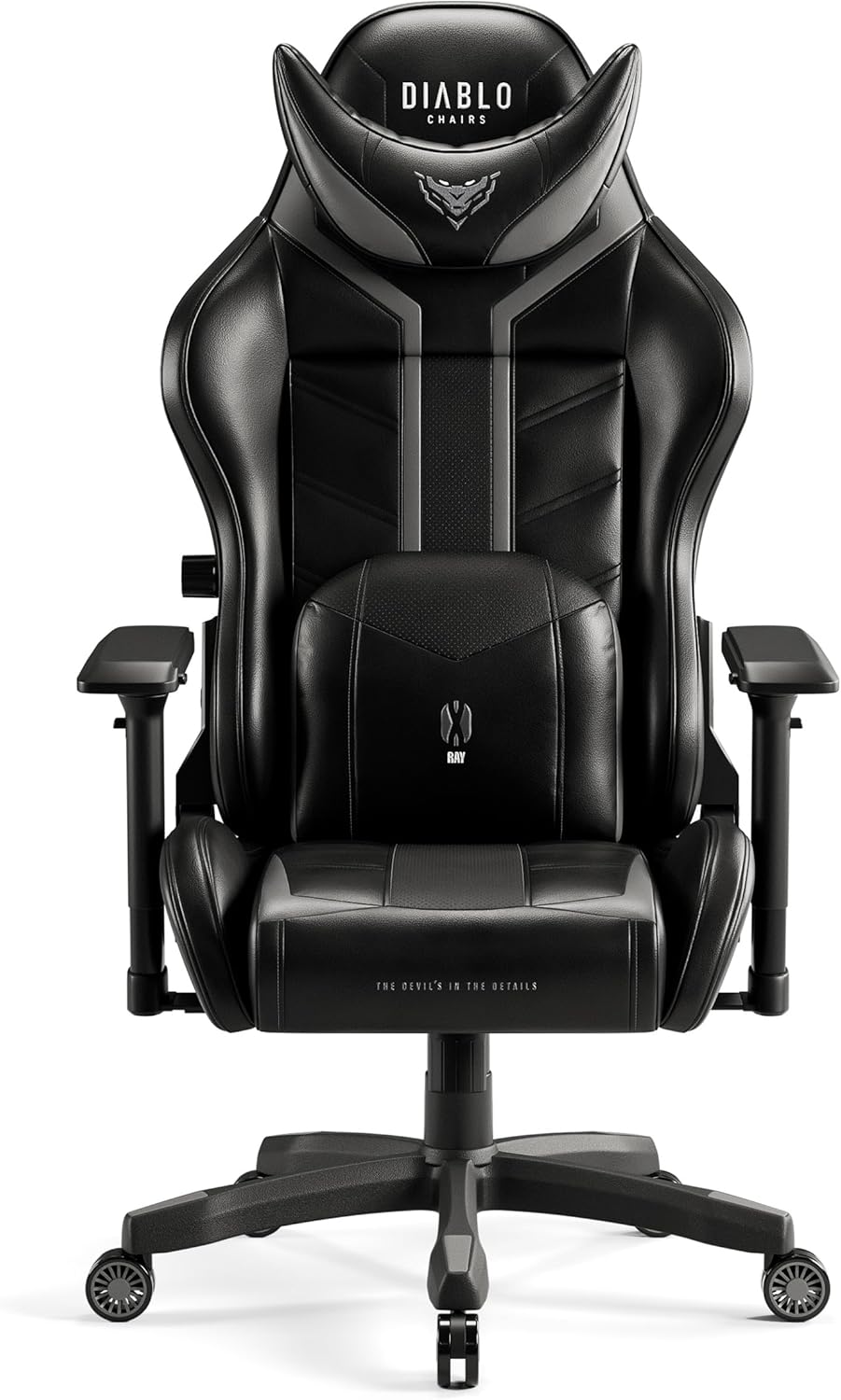 Ergonomischer Gaming-Stuhl X-Ray mit 4D Armlehnen, Schwarz-grau King (XL)