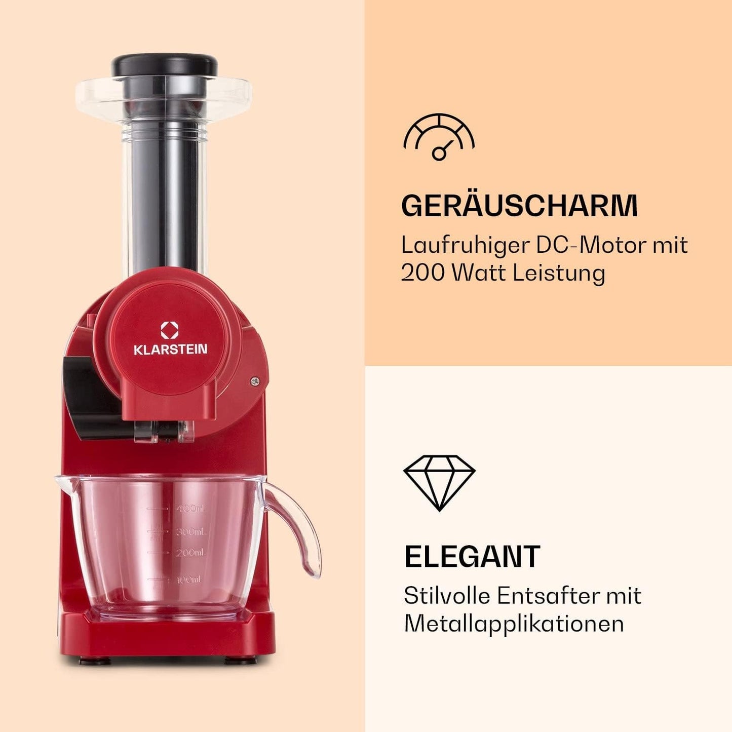 Bella Elegance Saftpresse, Rot