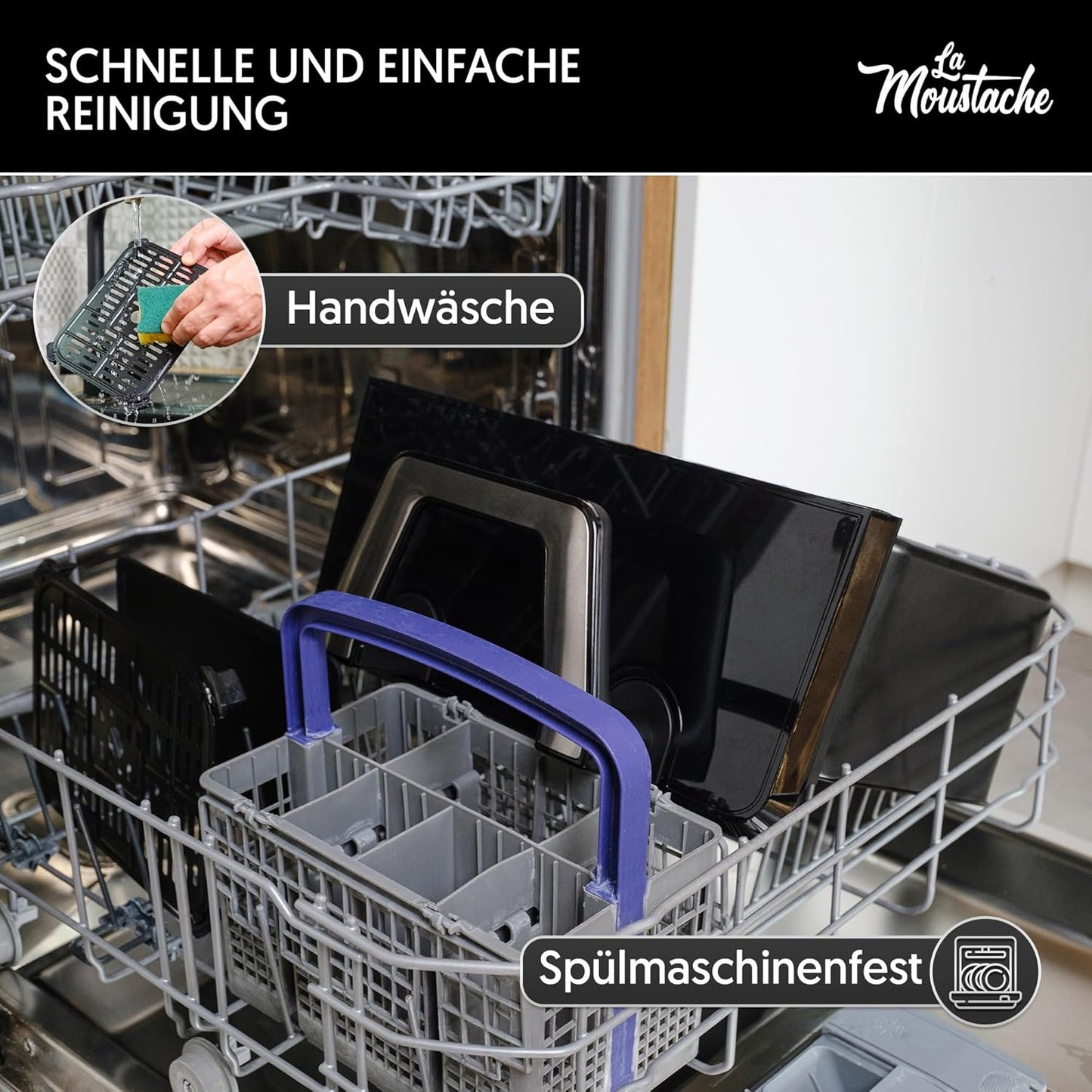 Heissluftfritteuse mit Antihaftbeschichtung, 9L Schwarz - Twinfry
