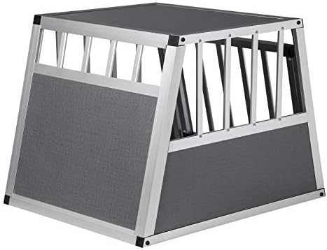 Hundetransportbox mit Sicherheitsverschluss, Grau