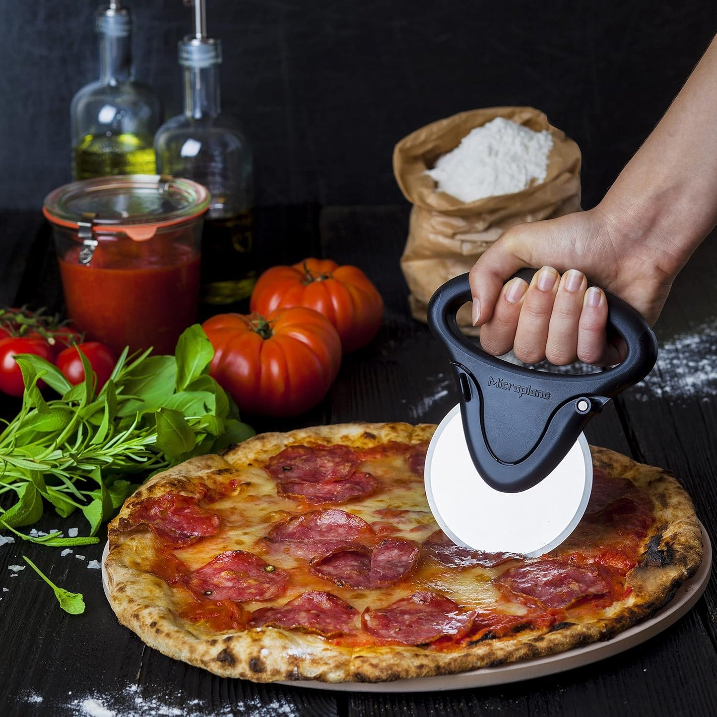 Pizzaschneider, Schwarz (Rad Roller)