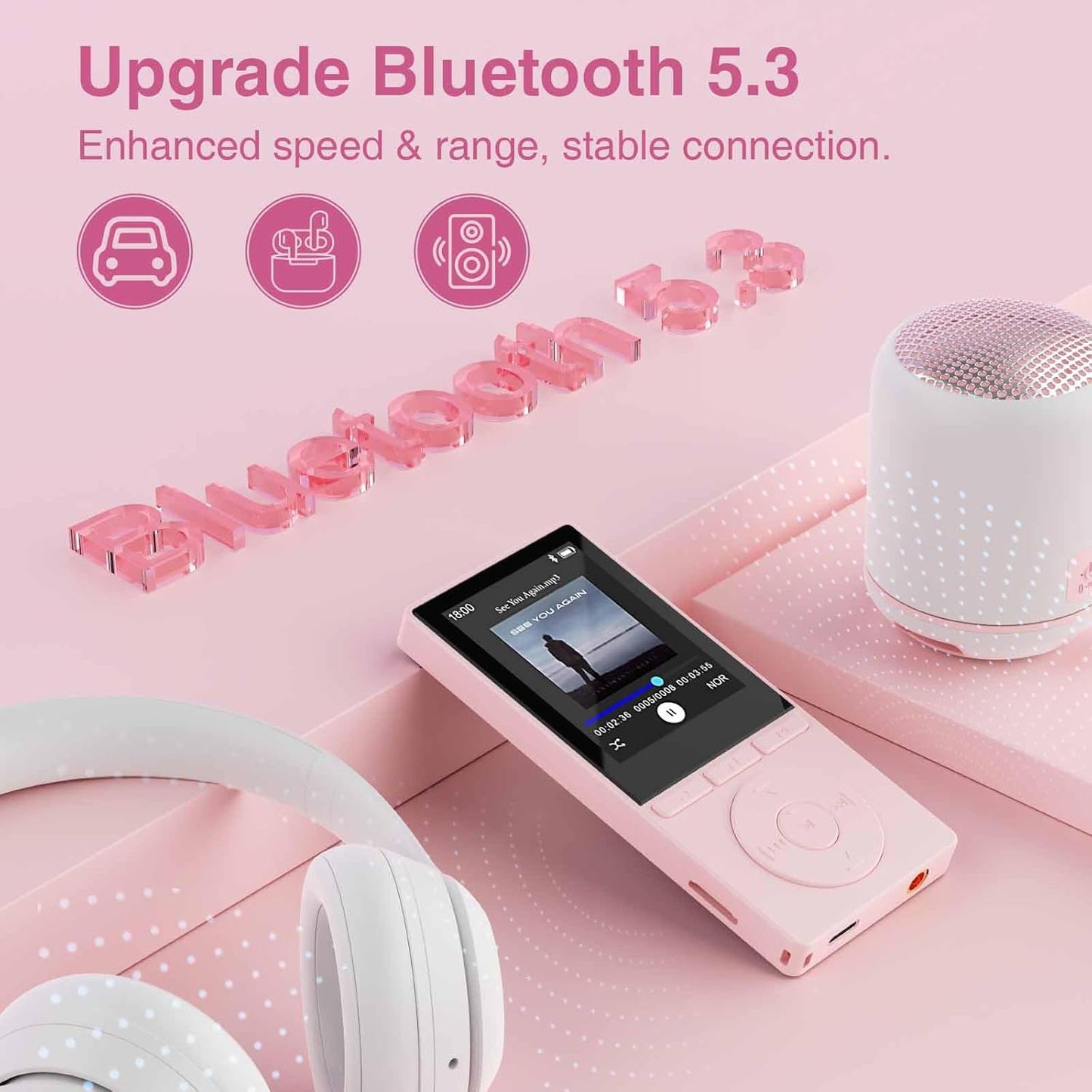 MP3-Player mit Bluetooth, Rose