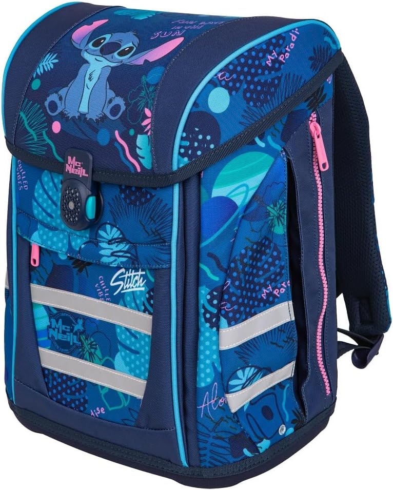 Schulranzen-Set für Erstklässler, Disney Stitch 6-teilig mit Federmappe