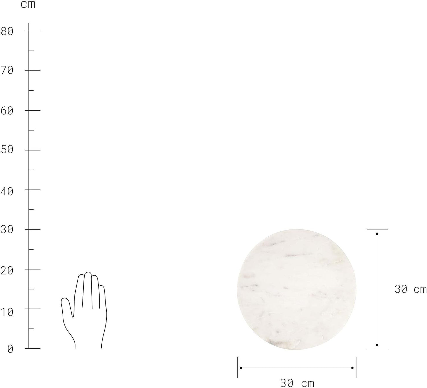 Servierplatte Marble, Weiss