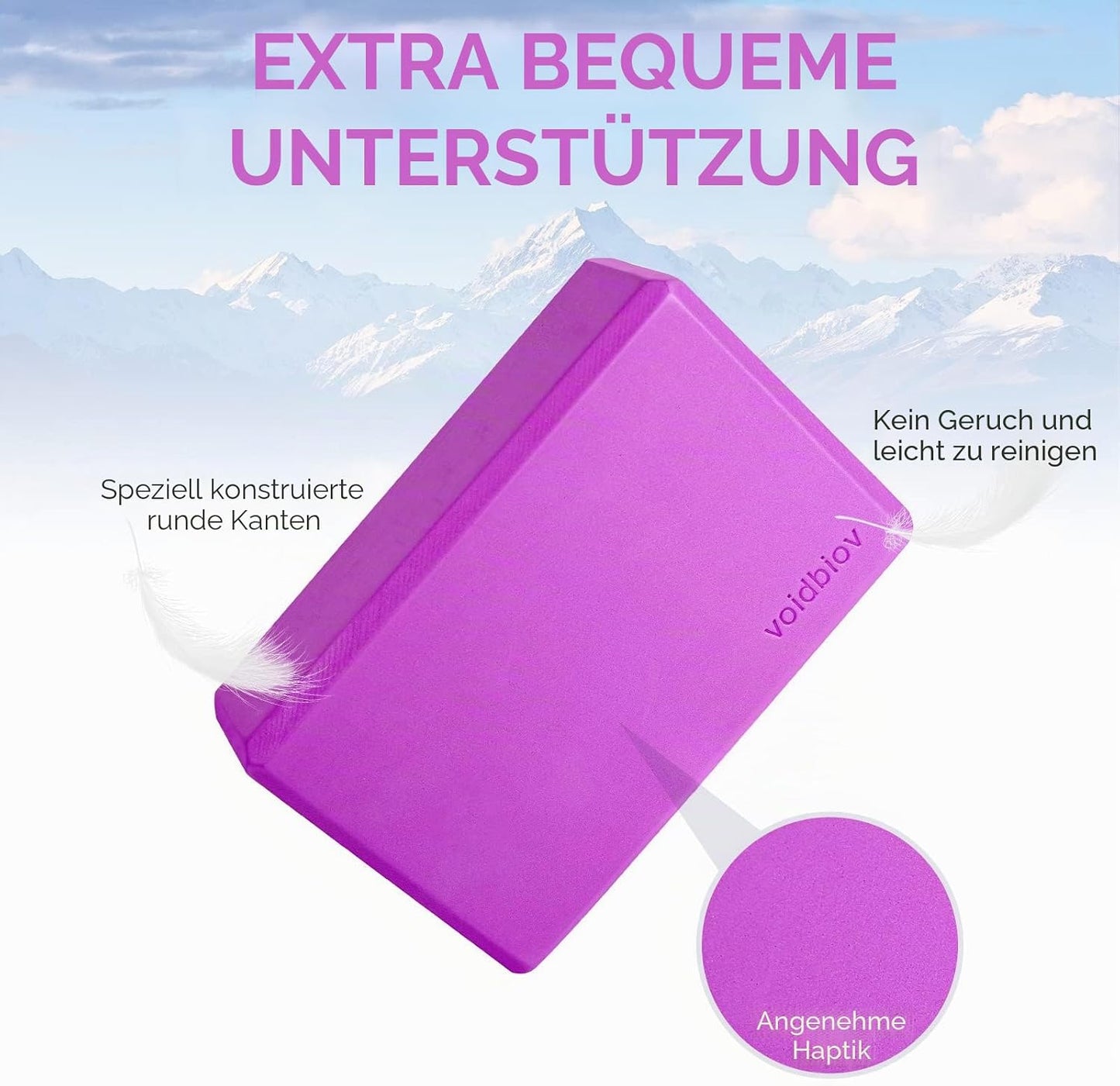 2er-Set Yogablock, Purple