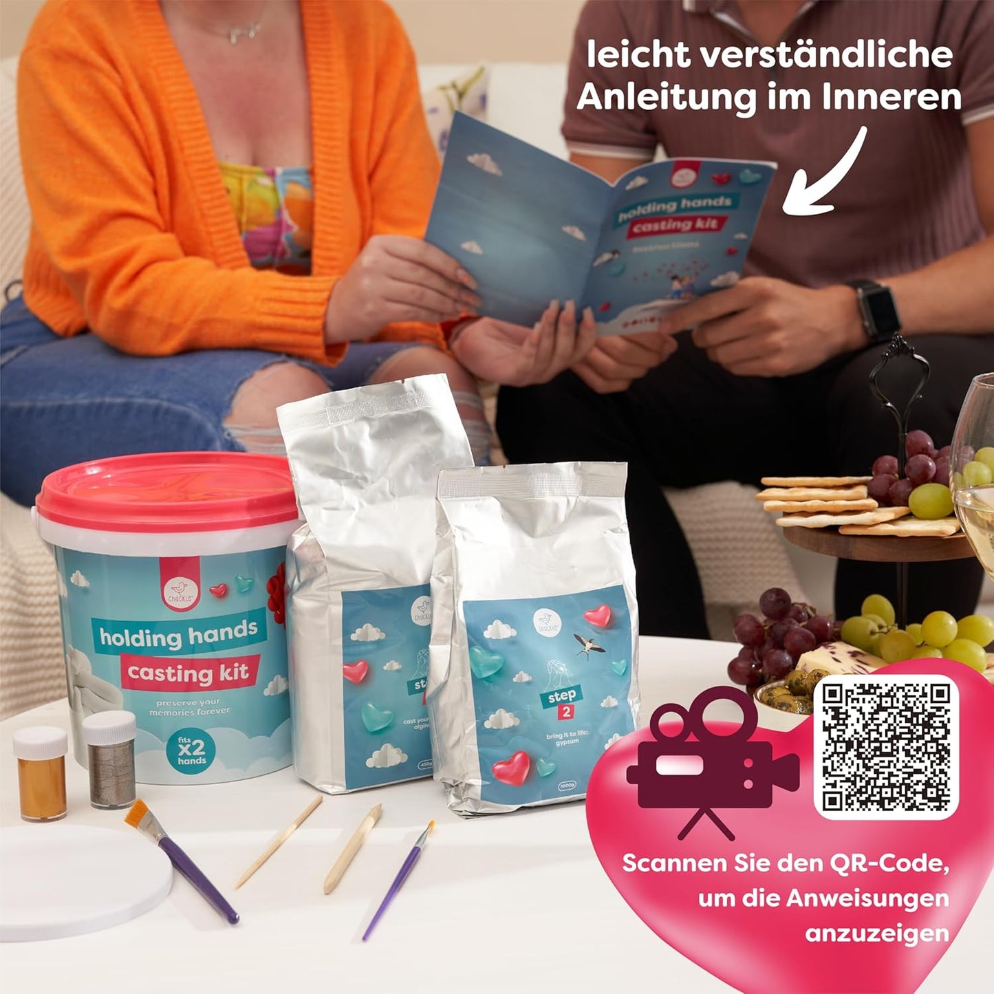 3D Handabdruck-Set für Paare, Paare