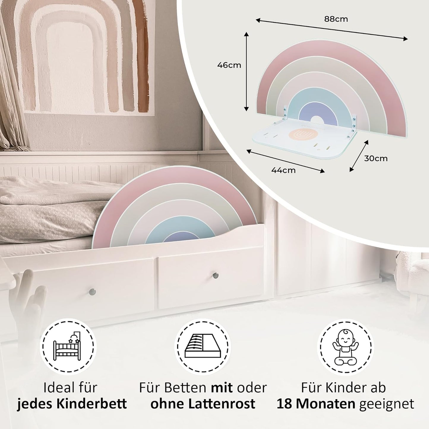 Rausfallschutz Bettgitter Remy für Kinderbetten, Modern
